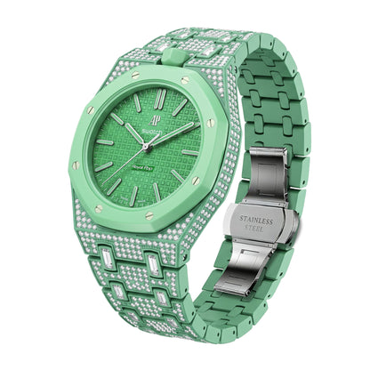 For AP x Swatch Royal Pop Collection Metal Crystal Rhinestone Strap 3 12 Crown