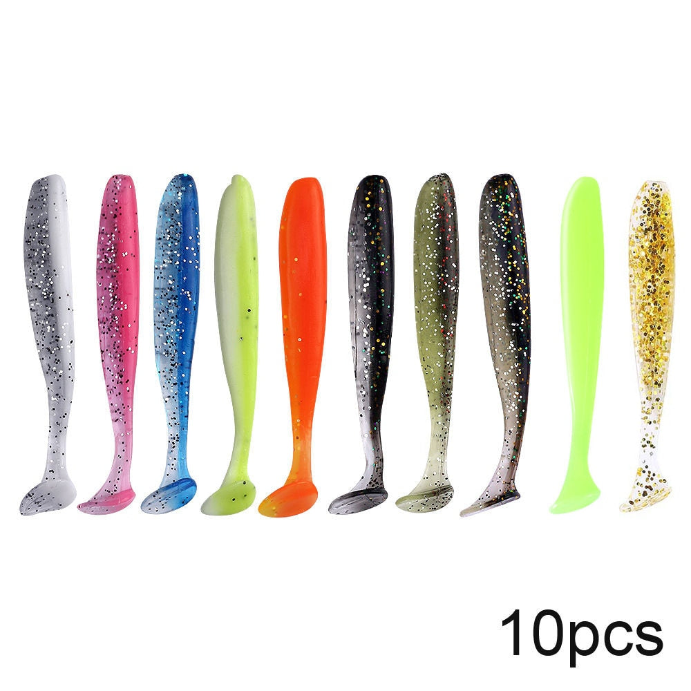 Eco-Friendly Silicone Sea Fishing Lures 7cm 2g Long-Distance Casting Set of 10