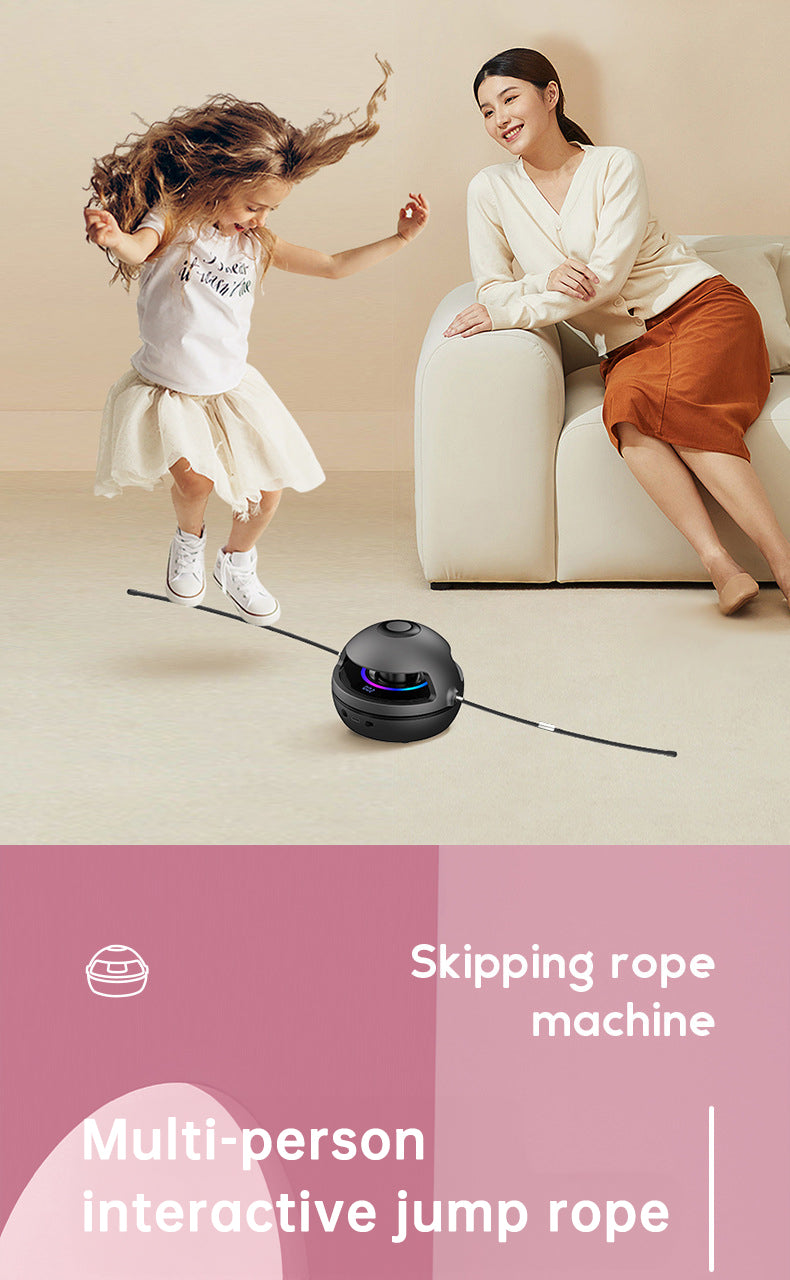 Smart Jump Rope Machine 10-Level Adjustable Speed LED Display Bluetooth Sync