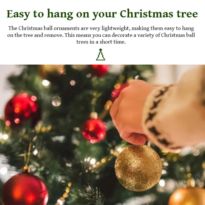 Shatterproof Christmas Tree Ball Ornaments 50 Pack Lightweight Electroplated