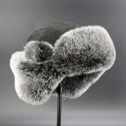 Men's Winter Trapper Hat Velvet Lining Faux Fur Ushanka Ear Flaps Aviator Cap