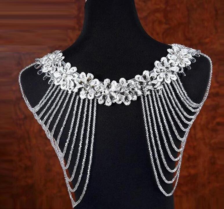 Luxury Bridal Bolero Shawl Evening Wrap Beaded Crystal Embellishments Wedding