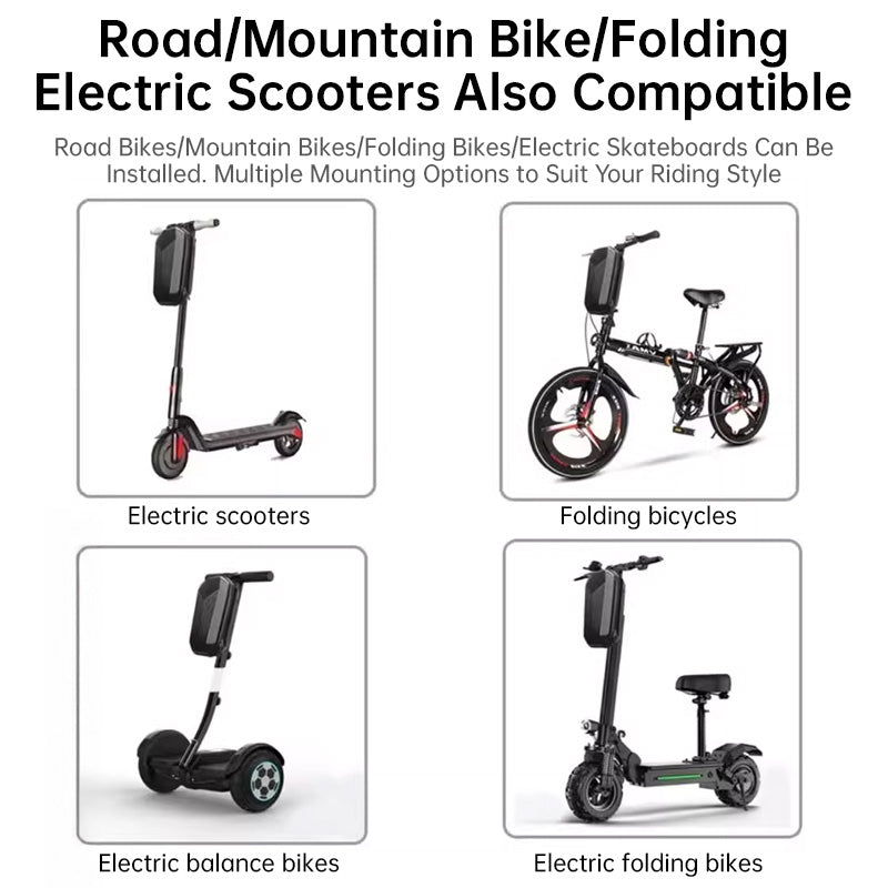Waterproof Electric Scooter Front Storage Bag 3L 4L Hard-Shell Bike Accessory
