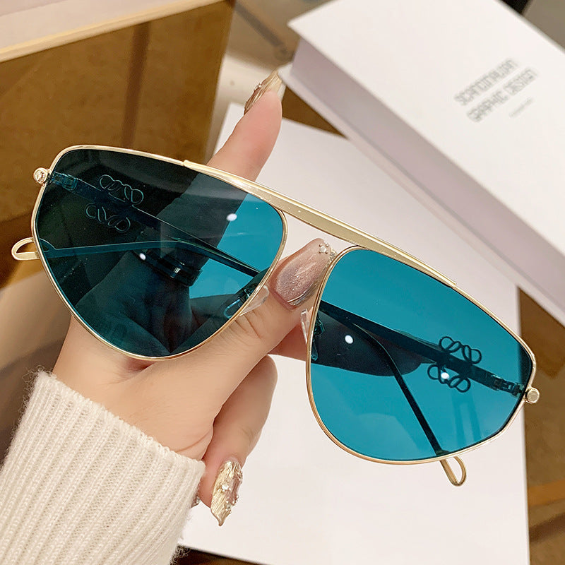Womens Stylish Sunglasses Metal Frame UV400 Protection Outdoor Fashion