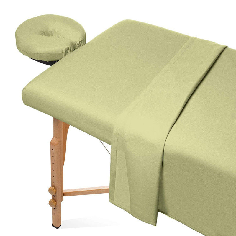 Massage Table Sheet Set 3 Piece Fitted Flat Face Cradle Cover Elastic Edges