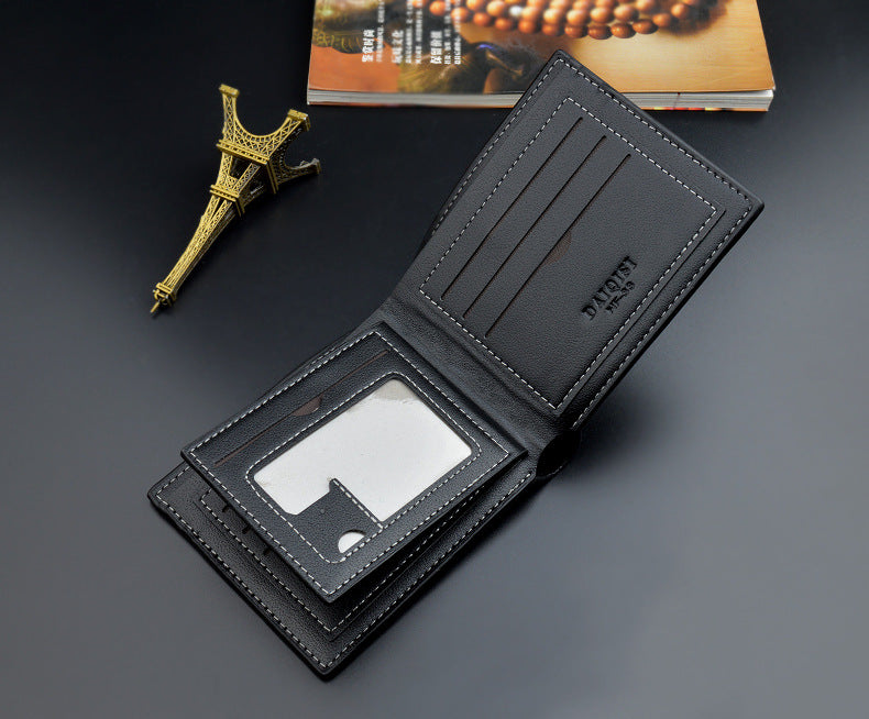 Men's Leather Men Wallet Slim RFID Blocking Credit Card Holder Secure Storage