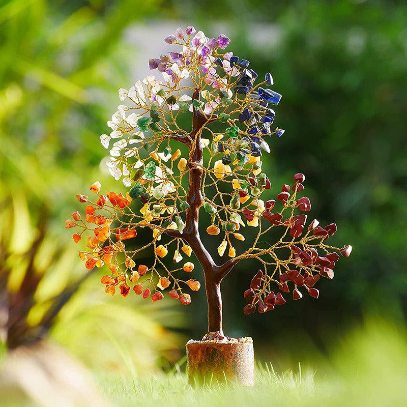 Crystal Tree Fortune Home Gemstone Desktop Stone Decorations Decor