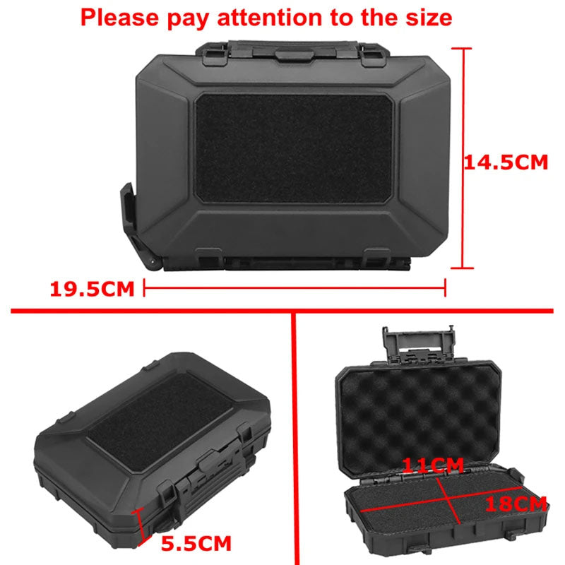 Tactical Waterproof Impact Resistance Case MOLLE Gear Box Lockable Shockproof Storage