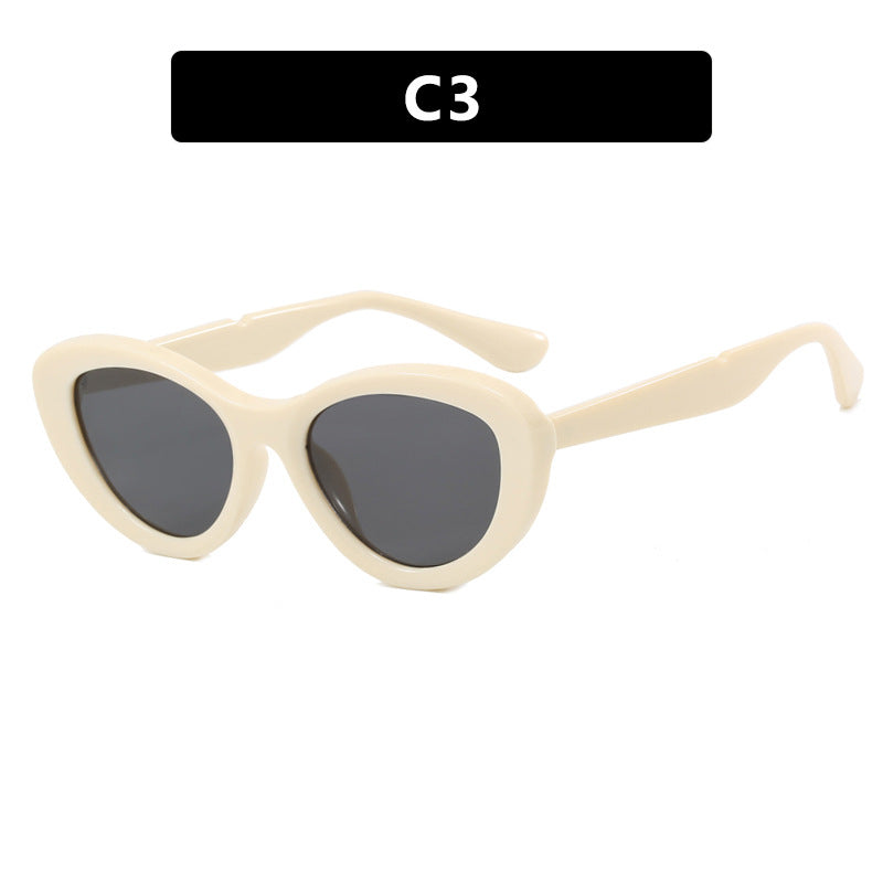 Women's Retro Cat Eye Sunglasses UV Protection Striped Acetate Frame Polarized