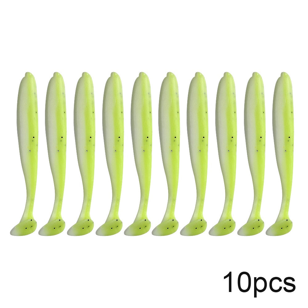 Eco-Friendly Silicone Sea Fishing Lures 7cm 2g Long-Distance Casting Set of 10