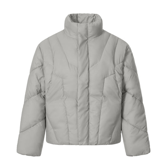 Heavy Quilted Bomber Jacket with Detailed Stitch for Winter Biker Outdoor Wear