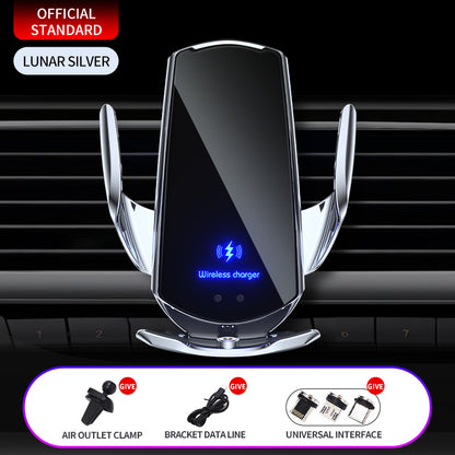 15W Wireless Induction Car Phone Holder Navigation Secure Charging Stand Mount