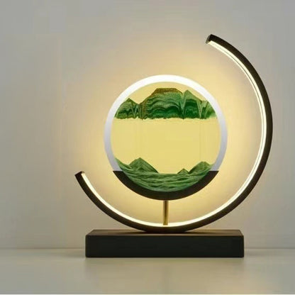 LED Flowing Sand Art Painting Lamp, Illuminated Night Light for Home Decoration