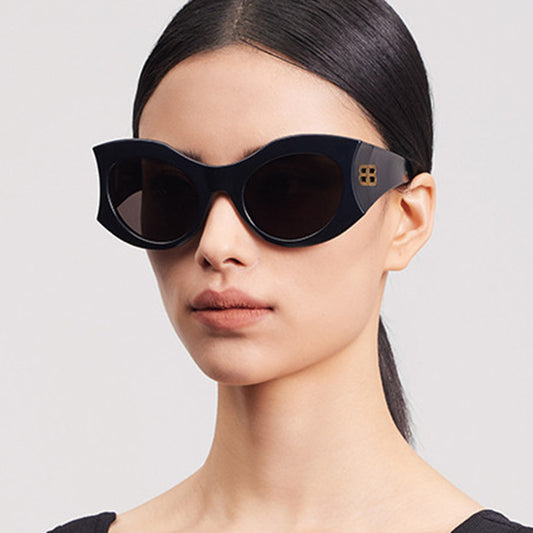 Women's Large Frame Sunglasses Butterfly UV Protection Trendy Retro Style