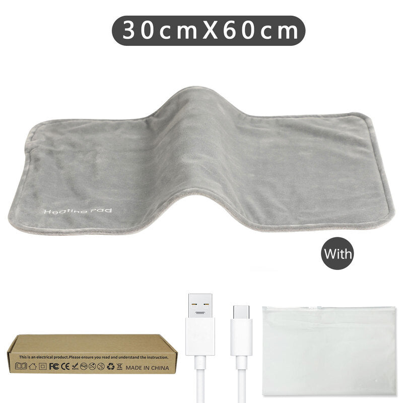 USB 5V Mini Electric Heating Mat 50x30cm Portable Durable Long Cable Blanket
