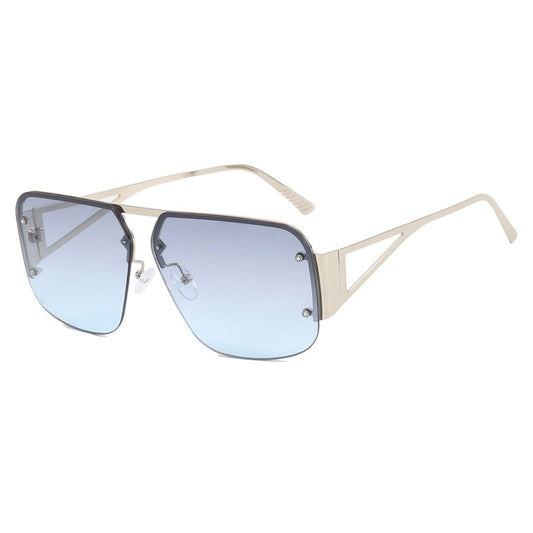 Women's Square Sunglasses Half Frame UV400 Protection Stylish Outdoor Eyewear