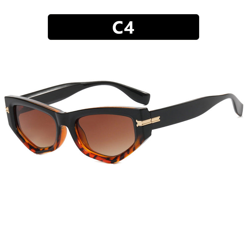 Women's Cat Eye Sunglasses Rice Nail UV400 Lightweight Durable Scratch Resistant