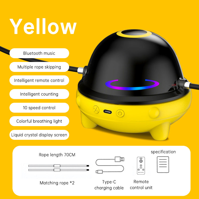 Smart Jump Rope Machine 10-Level Adjustable Speed LED Display Bluetooth Sync