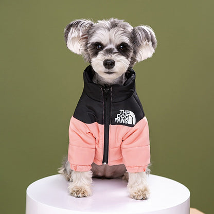 The Dog Fans Windproof Warm Dog Puffer Jacket Winter Coat Large Style Pets Face