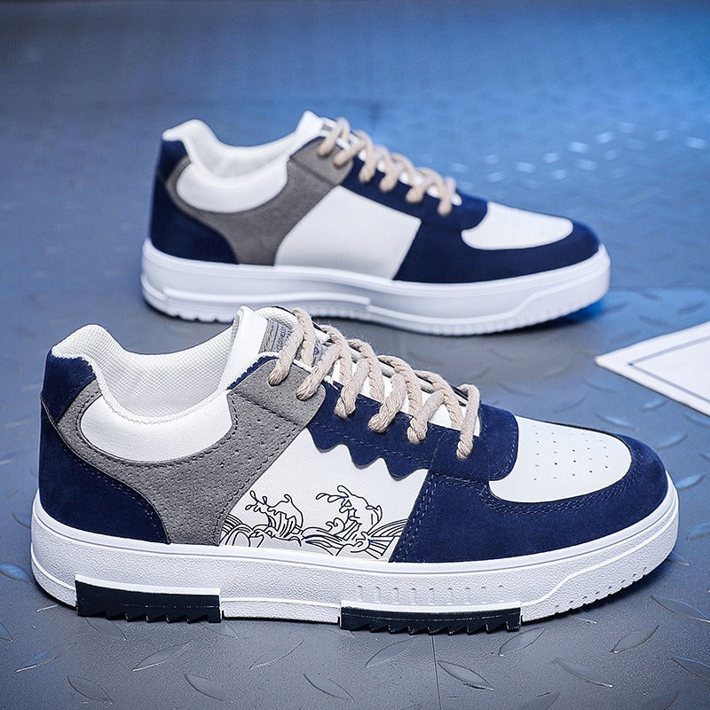 Men's Low Cut Detailed Artwork Two Tone Sports leisure Shoes Footwear