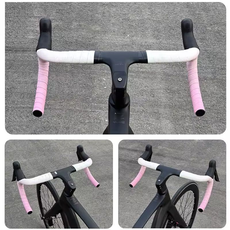 Gradient Double-Pinyin Road Bike Handlebar Tape for Shock Absorption, Breathable