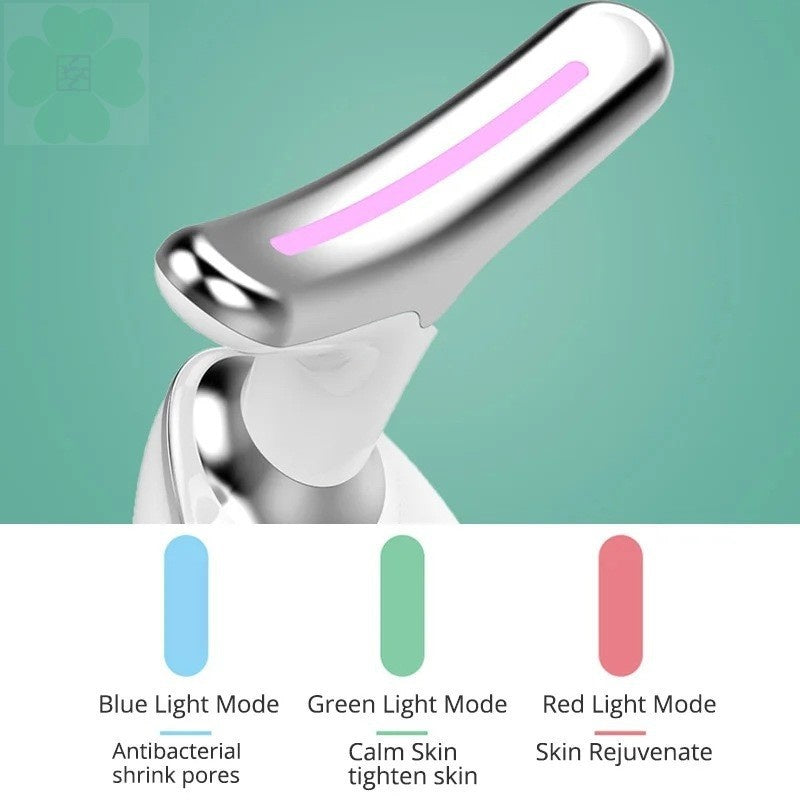Neck Skin Revitalization Device LED Light Vibration Wrinkle Reduction Therapy