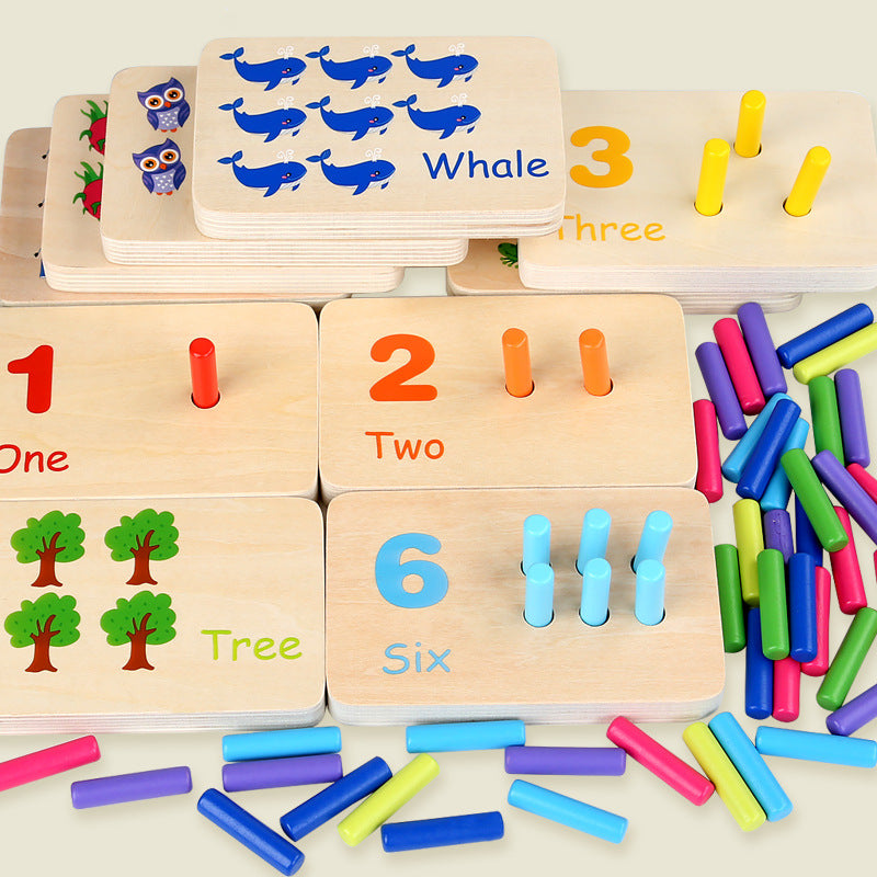 Montessori Wooden Math Set Numeracy Skills Development Early Educational Game
