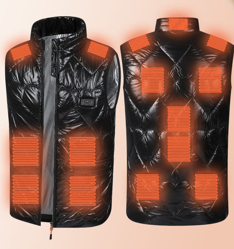 Unisex Intelligent Heated Vest with Electric Thermal Insulation and Zip Closure