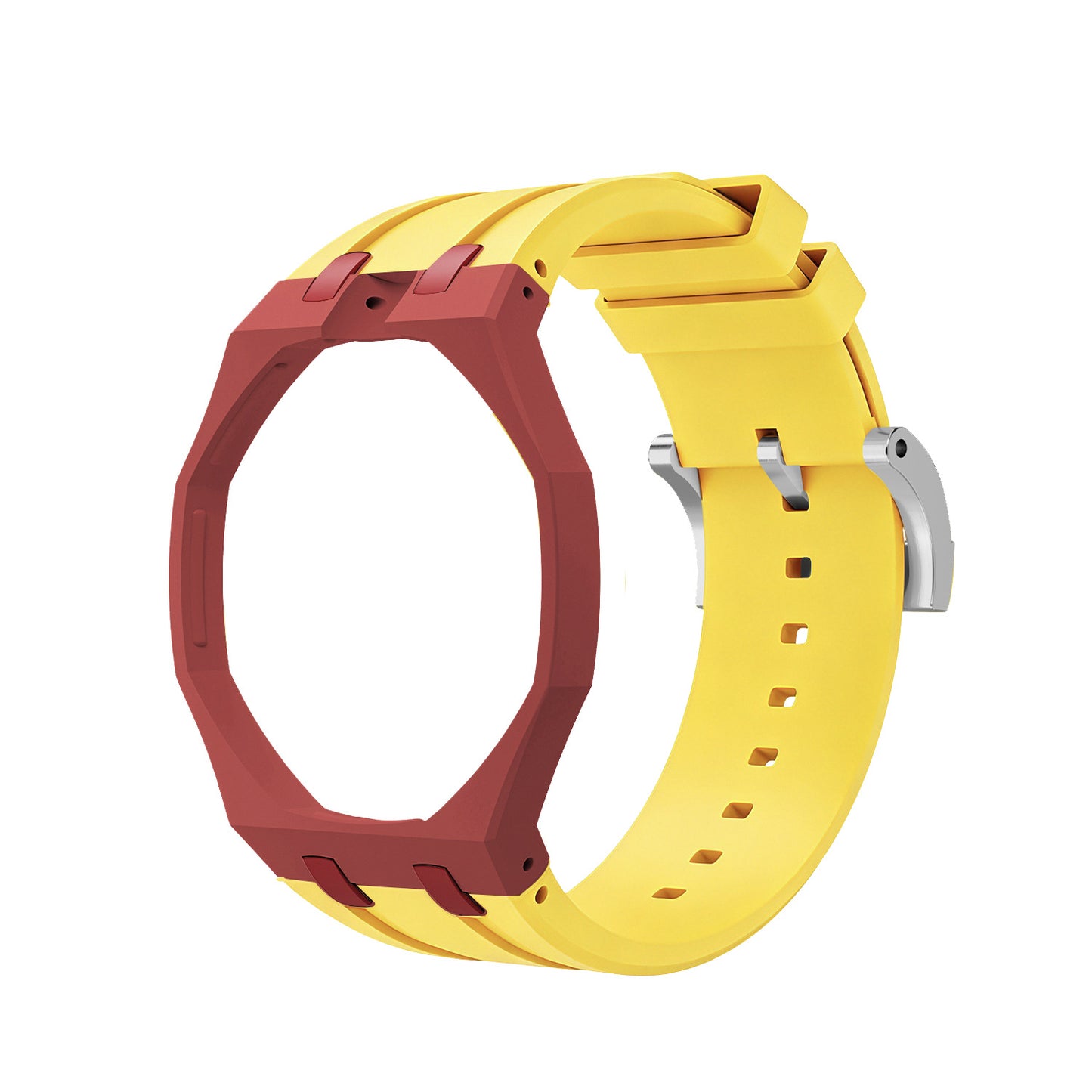 For AP x Swatch Royal Pop Watch Case Silicone Strap Adjustable Buckle Band
