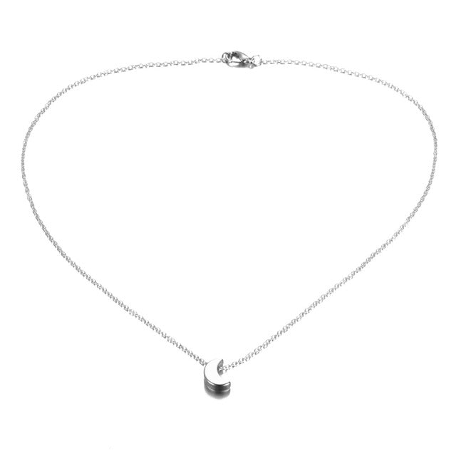 Dainty Small Moon Pendant Chain Necklace Choker Jewellery