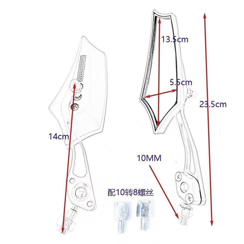 Electric Vehicle Motorcycle Aluminum Alloy 8mm Thread Rearview Mirror Bundle