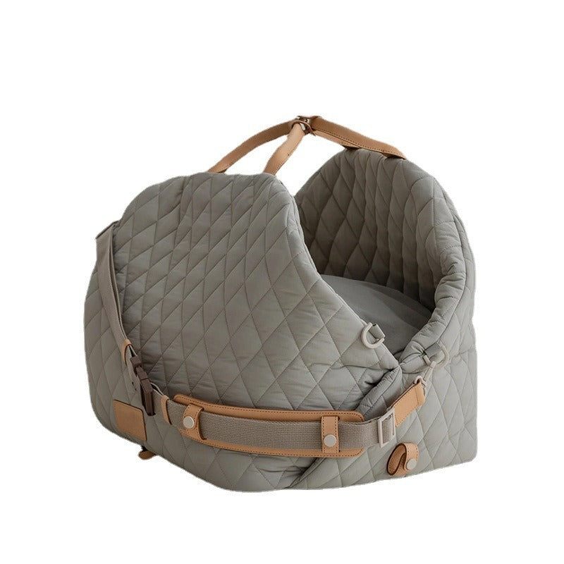 Luxury Quilted Dog Carrier & Travel Bed Lightweight Portable Pet Bag Cat Animal