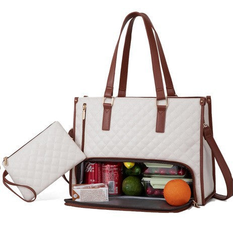 Insulated Tote Bag 15.6 Inch Laptop Storage Temperature Control Water Resistant