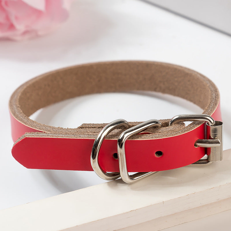 Pet Supplies Real Leather Dog Collars Pure Leather Dog Collars Dog Chains