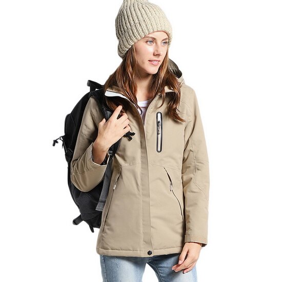 USB Heated Outdoor Jacket Windproof Waterproof Thermal Ski Camping Coat