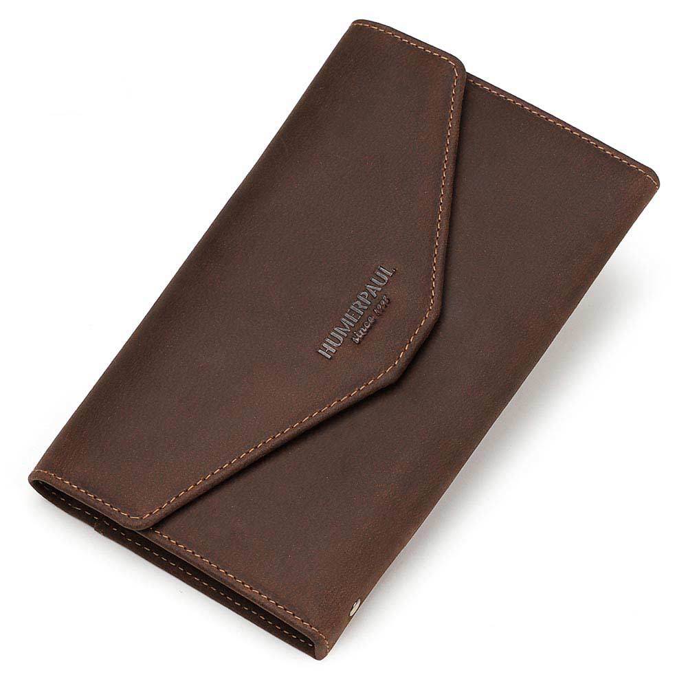 Men's Genuine Leather Travel Clutch Passport Wallet Document Holder Organizer