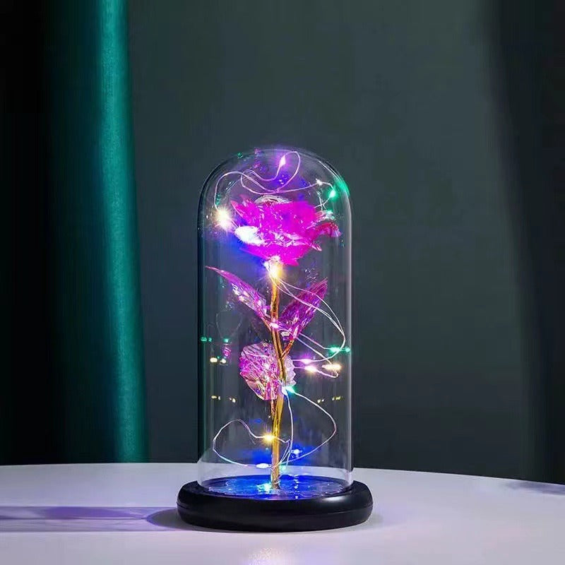 Eternal Rose Glass Lampshade Romantic Bedroom Decorative Lighting Enhancement