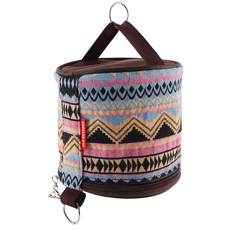 Ethnic Style Vehicle Tissue Box Roll Paper Storage Non Woven Fabric Organizer