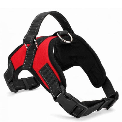 Adjustable Dog Harness Handle Large & Small Pet Supplies No-Pull Red Black Camo