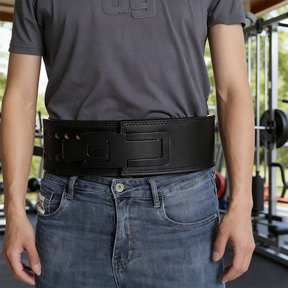 Leather Weightlifting Belt Heavy Duty Lumbar Support Gym Deadlift Squat Training
