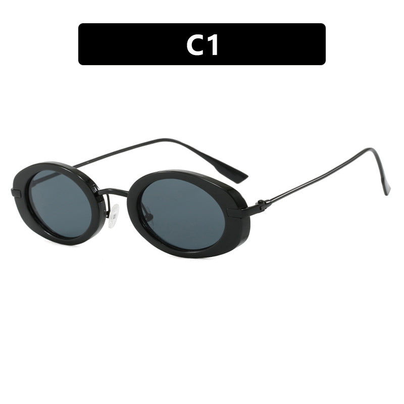 Women's Small Frame Oval Retro Sunglasses UV Protection Lightweight Fashion Accessory