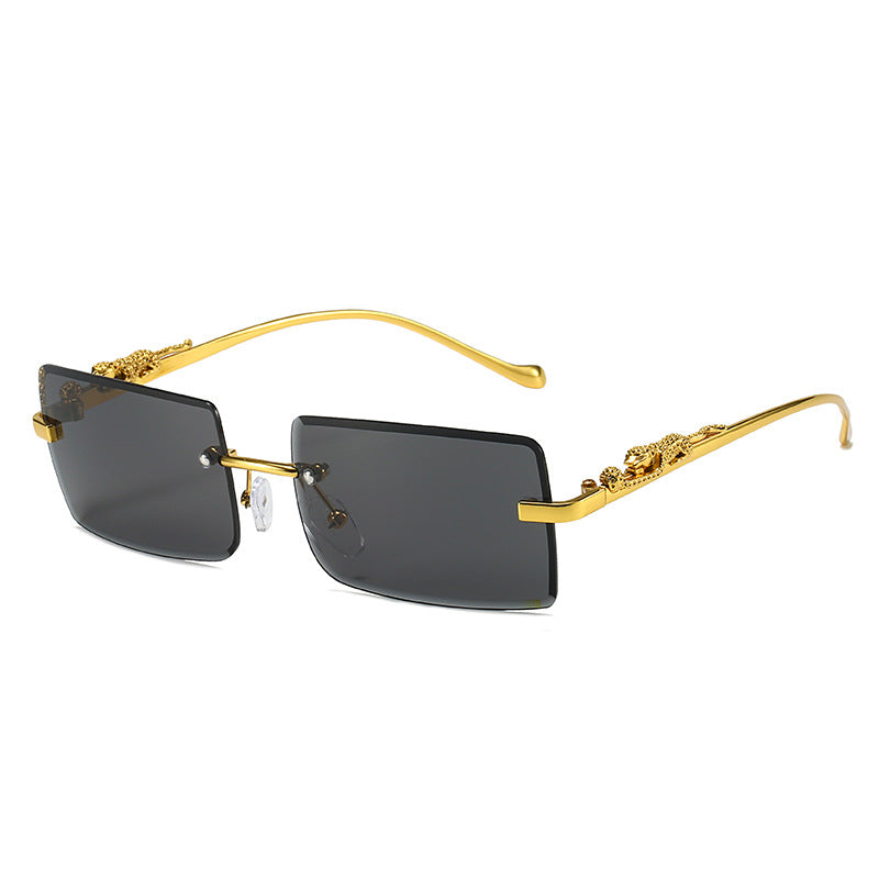 Rimless Square Sunglasses UV400 Polarized Scratch Resistant Lightweight Durable