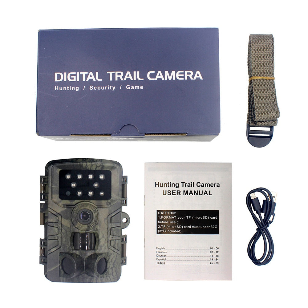 Trail Camera 20MP 1080P PIR Motion Detection Waterproof Night Vision Wildlife