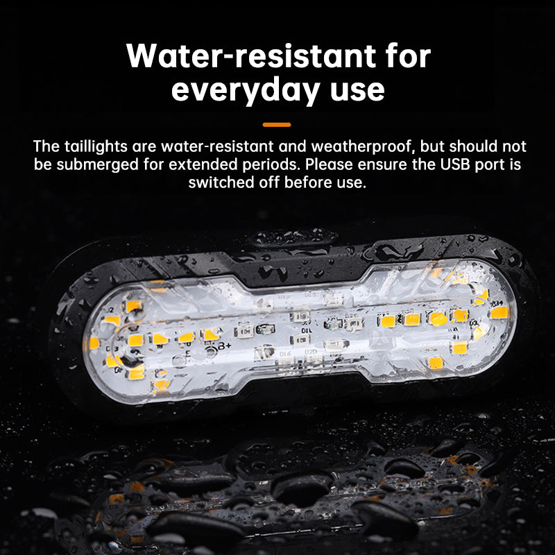 USB-C Rechargeable Bike Tail Lamp Wireless Turn Signal Horn Safety Equipment