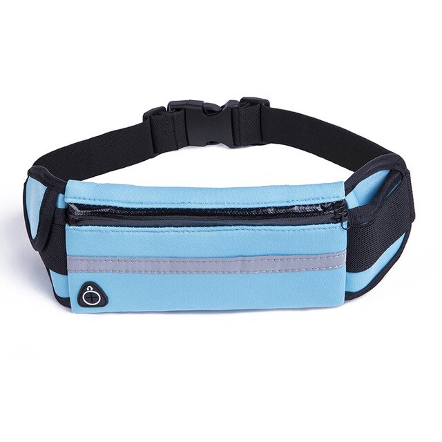 Adjustable Waterproof Running Waist Belt Bag Bottle Holder Storage Zip Pocket