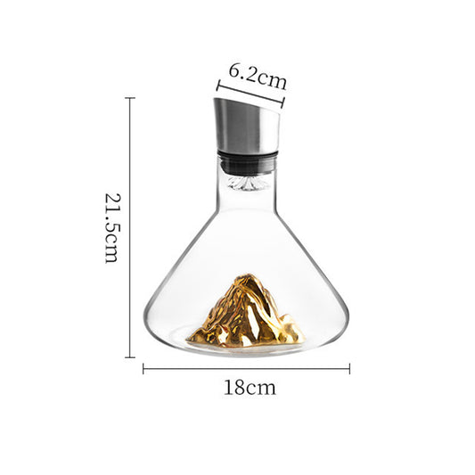 1500ML Crystal Wine Decanter Hand-Blown Ideal for Red Wine with Built-In Aerator