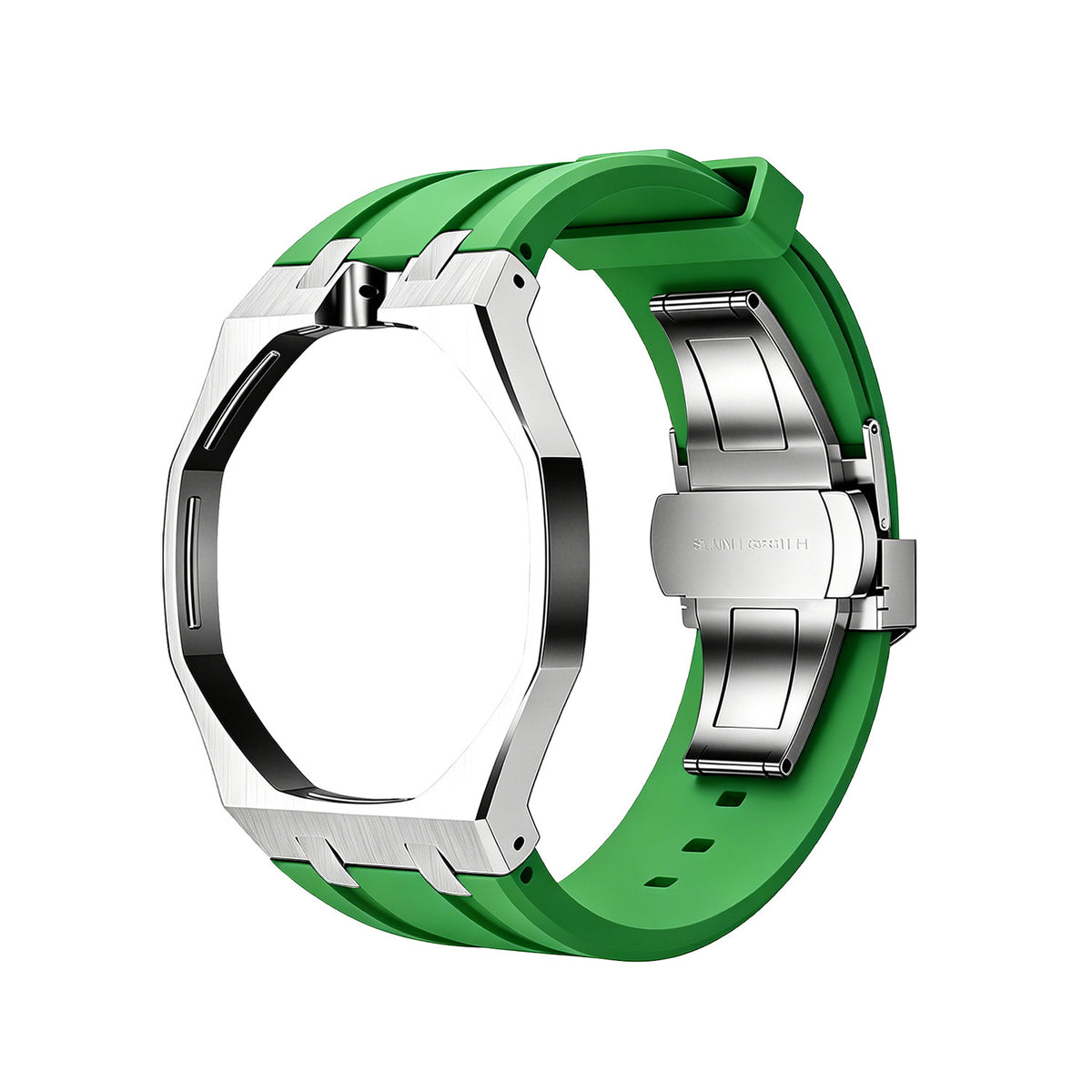 For AP x Swatch Royal Pop Metal Case Silicone Strap 3 12 Crown Steel Clasp