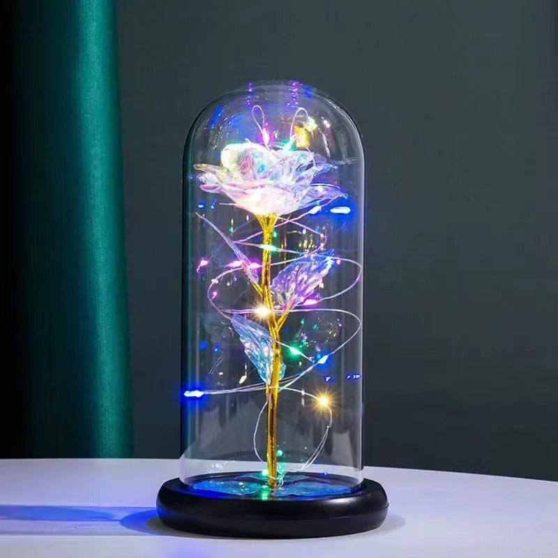 Eternal Rose Glass Lampshade Romantic Bedroom Decorative Lighting Enhancement