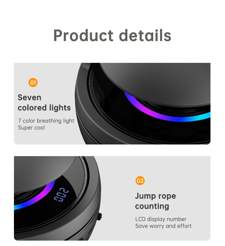 Smart Jump Rope Machine 10-Level Adjustable Speed LED Display Bluetooth Sync