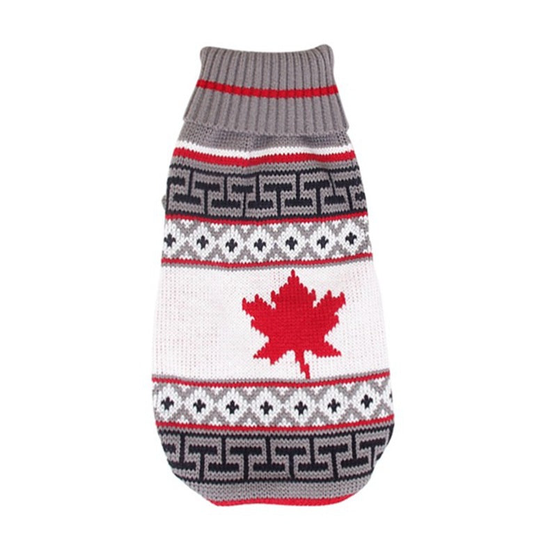 Christmas Dog Sweater Knitted Pet Jumper Warm Winter Clothes XS-2XL Dogs